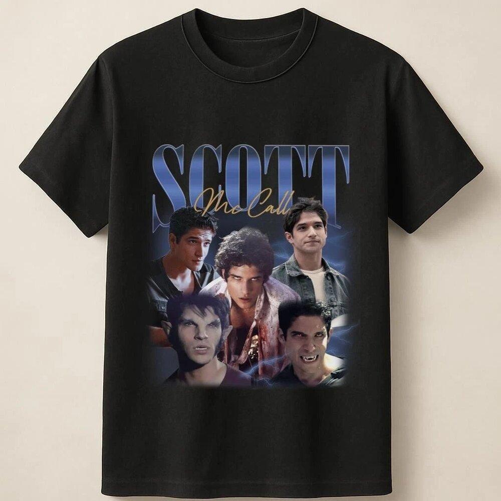Scott Mccall Retro Teen Wolf Fantasy Character Collage Fan Tribute Unisex Tshirt